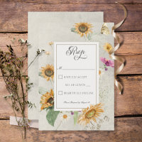Vintage été tournesol Mariage floral