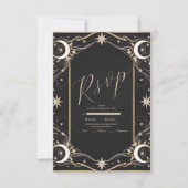 Cartons Réponse Vintage étoile de lune céleste Mariage (Devant)