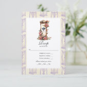 Cartons Réponse Vintage Floral Hourglass Mariage (Debout devant)