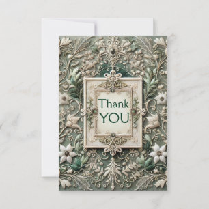 Cartons Réponse Vintage Floral Mariage & Événement Gratitude Note