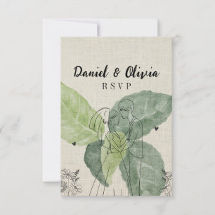 Cartons Réponse Vintage Floral Rustic Mariage