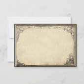 Cartons Réponse Vintage Gothic Medieval Parchment Wedding (Dos)