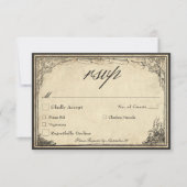 Cartons Réponse Vintage Gothic Medieval Parchment Wedding (Devant)