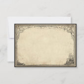 Cartons Réponse Vintage Gothic Medieval Parchment Wedding (Dos)