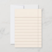 Cartons Réponse Vintage Library Checkout Neutral Wedding Reply (Dos)