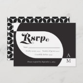 Cartons Réponse Vintage noir et blanc (Devant / Derrière)