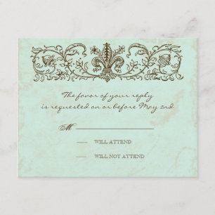 Cartons Réponse Vintage Robins Oeuf Bleu Couronne Flourissent