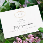 Cartons Réponse vintage romantique classique or mariage monogramme<br><div class="desc">Cette conception fait partie d'une collection - veuillez nous contacter si vous avez besoin d'un papier à lettres supplémentaire *pas de papier à papier</div>