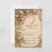 Cartons Réponse Vintage Rose Arch Wedding (Devant)