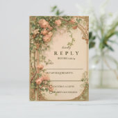 Cartons Réponse Vintage Rose Arch Wedding (Debout devant)