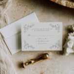 Cartons Réponse Vintage Rustique Mariage de cadre<br><div class="desc">Elégante carte RSVP de mariage à ligne florale rustique avec cadre botanique vintage.</div>