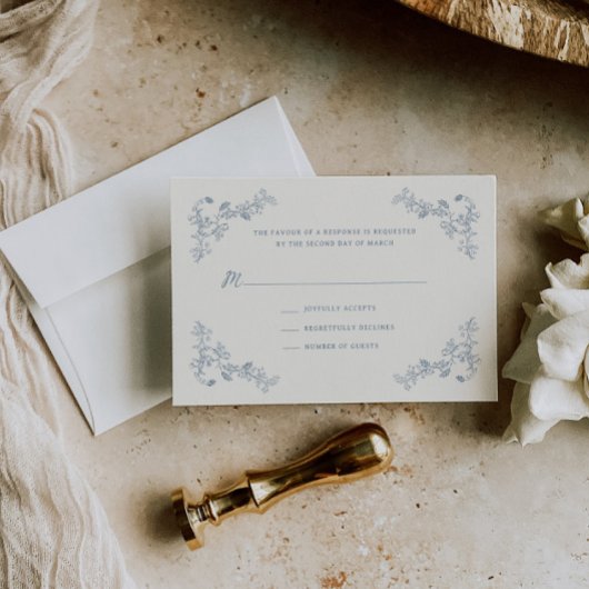 Cartons Réponse Vintage Rustique Mariage de cadre