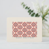 Cartons Réponse Vintage Scandinavian Christmas Pattern  (Debout devant)