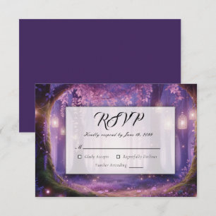 Cartons Réponse Violet à minuit Mariage de forêt enchantée
