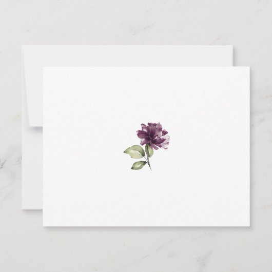 Cartons Réponse Violet foncé et or Roses de contour blanc arrière (Dos)