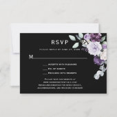 Cartons Réponse Violet foncé, Pierre lavande, Rose blanche Noir (Devant)