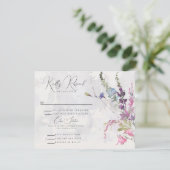 Cartons Réponse Violet rose Fleur sauvage vif Jaune (Debout devant)