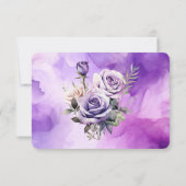 Cartons Réponse Violet Rose Rose Alcool Garden Mariage (Dos)