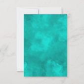 Cartons Réponse Violet rustique et Mariage floral turquoise (Dos)