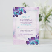 Cartons Réponse Violet Turquoise Bleu Dendrobium Mariage orchidée (Debout devant)