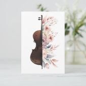 Cartons Réponse Violon aux fleurs. (Debout devant)