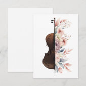 Cartons Réponse Violon aux fleurs. (Devant / Derrière)