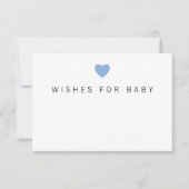 Cartons Réponse Voeux pour bébé Blue Heart Boy Enclôture Card (Devant)