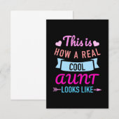Cartons Réponse Voici À Quoi Ressemble Une Véritable Tante Cool (Devant / Derrière)
