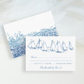 Cartons Réponse Voilier et Waves Blue Yacht Club Mariage