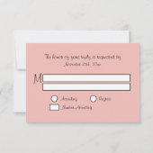 Cartons Réponse Voiture de transport pour mariées et mariées roses (Dos)