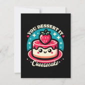 Cartons Réponse Vous Le Dessert - Cheesecake Kawaii (Devant)