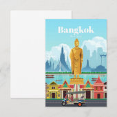 Cartons Réponse Voyage Art Voyage À Bangkok (Devant / Derrière)