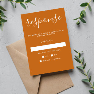 Cartons Réponse Vrai simplicité 1 Citrouille minimaliste Mariage