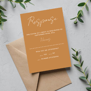 Cartons Réponse Vrai Simplicité 3 Script Minimal Mariage Apricot