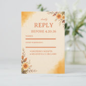 Cartons Réponse Warm Autumn Floral Elegant (Debout devant)