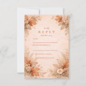 Cartons Réponse Warm Floral Fall Wedding (Devant)