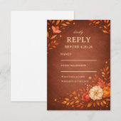Cartons Réponse Warm Rustic Floral Guest Response (Devant / Derrière)