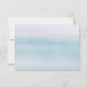Cartons Réponse Watercolor Beach Ocean Shells Mariage (Dos)