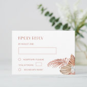 Cartons Réponse Watercolor Boho Wedding (Debout devant)