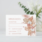 Cartons Réponse Watercolor Boho Wedding (Debout devant)