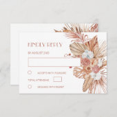Cartons Réponse Watercolor Boho Wedding (Devant / Derrière)
