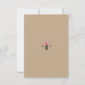 Cartons Réponse Watercolor Desert Cactus Boho Wedding (Dos)