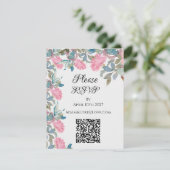 Cartons Réponse Watercolor Florals Wedding (Debout devant)