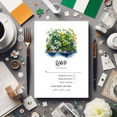 Cartons Réponse Watercolor Irlande Destination Wedding