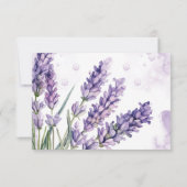 Cartons Réponse Watercolor Lavender Garden Wedding (Dos)