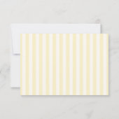 Cartons Réponse Wavy Frame Soft Yellow Striped Wedding  (Dos)
