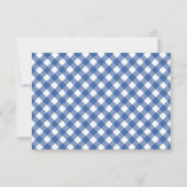 Cartons Réponse Wedding Blue Gingham (Dos)