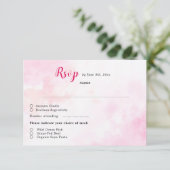 Cartons Réponse Wedding shower forestier tropical des Bougainvilli (Debout devant)