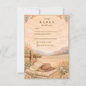 Cartons Réponse Western Desert Ranch Wedding (Devant)