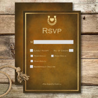 Western Rustic Horseshoe Dîner Brown & Gold
